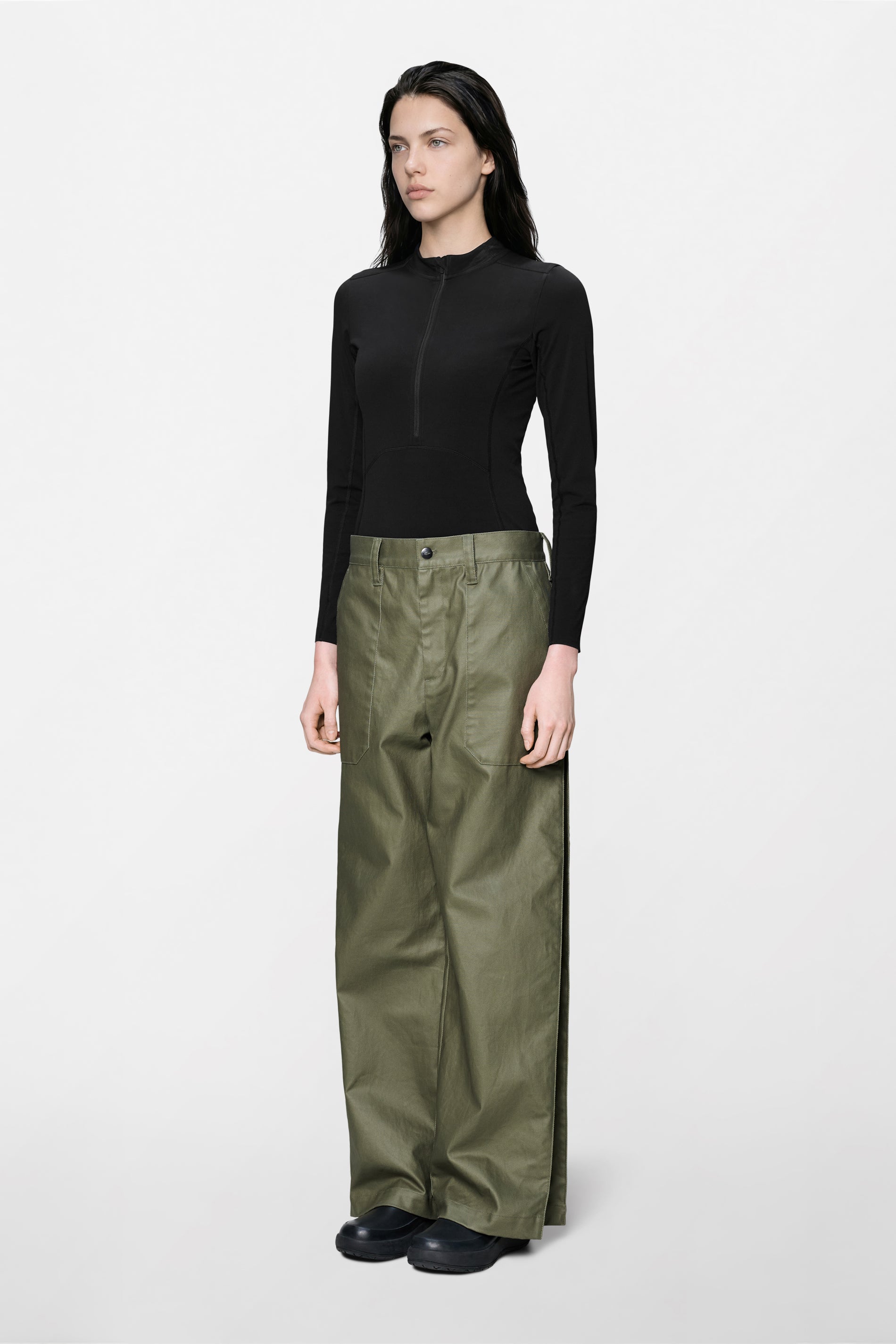 RAINS Heavy Woven Pants Straight Moss Pants