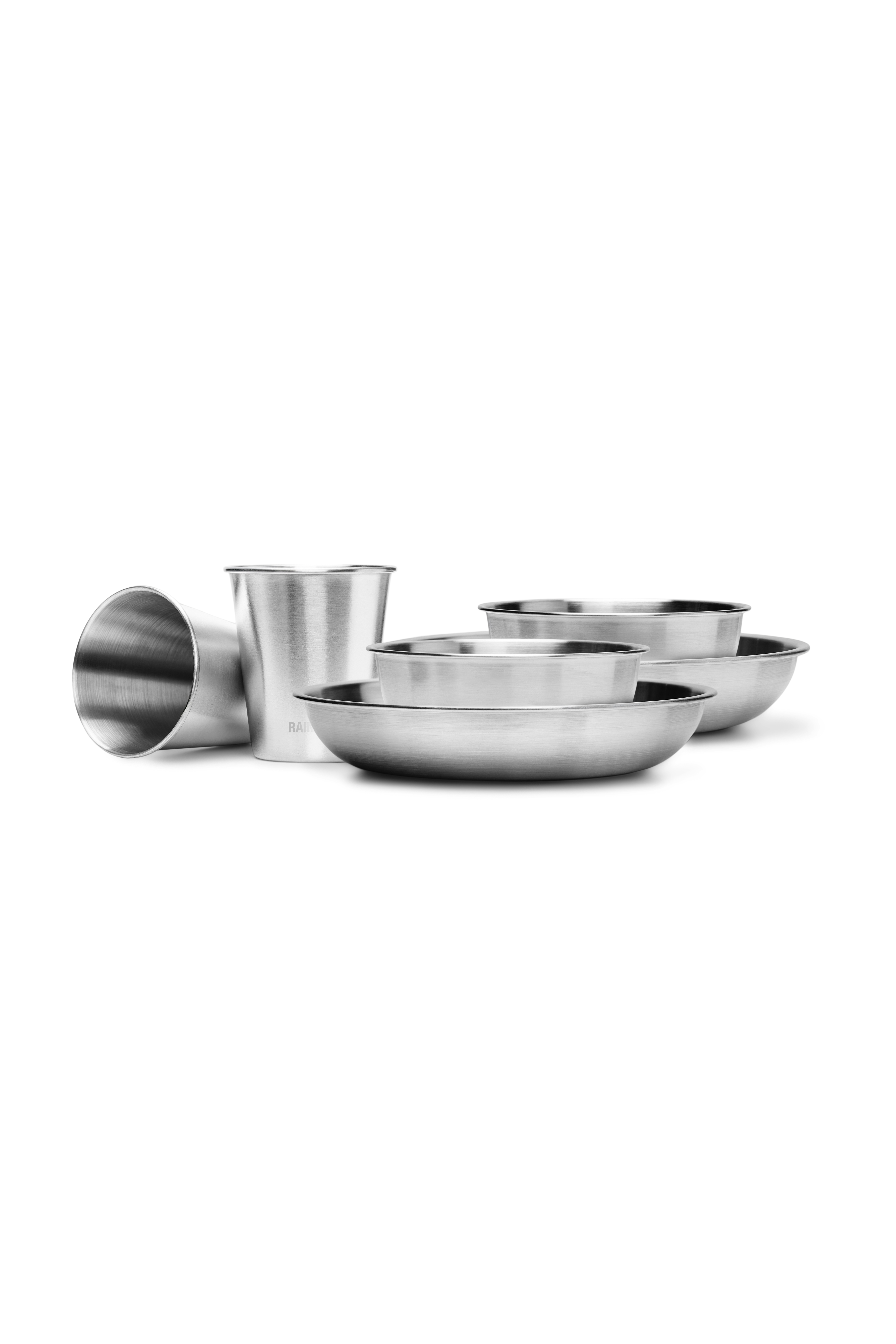 RAINS The Breakfast Set + Cups Steel Plates