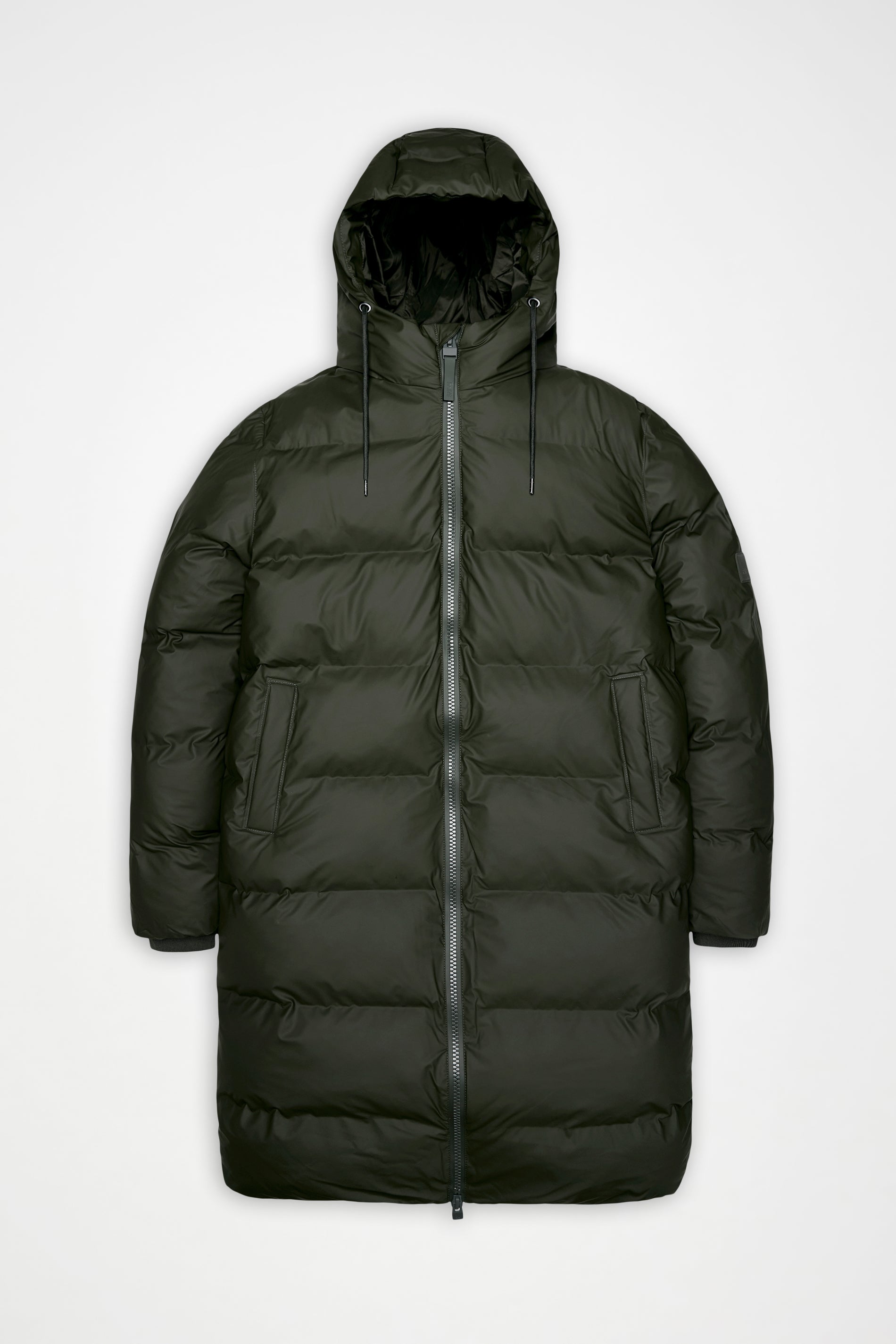 RAINS Alta Longer Puffer Jacket Green Jacket