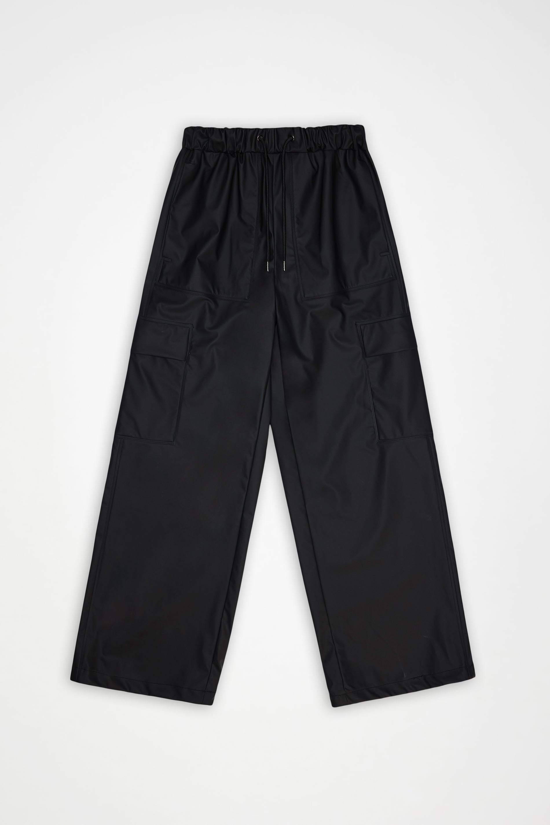 RAINS Cargo Rain Pants Wide Black Pants