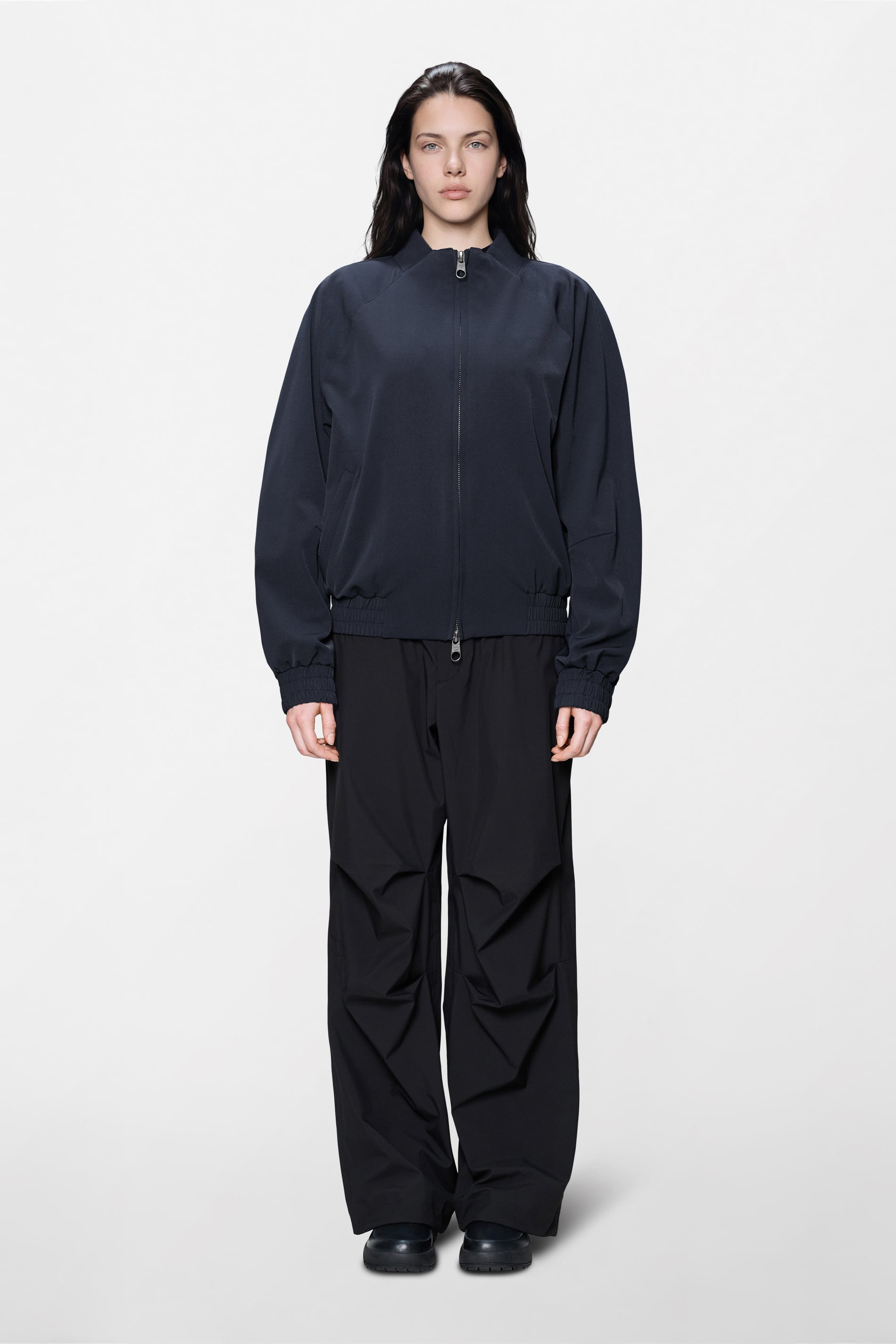 RAINS Tech Woven Bomber Jacket Navy Jacket